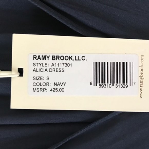 COPY - NWT Ramy Brook Alicia Navy Cold Shouder Dress - Picture 4 of 13